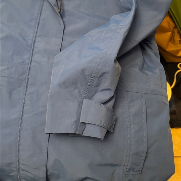 Lands End Women's Plus Size Squall Hooded Waterproof Raincoat Royal Cobalt - Picture 5 of 6